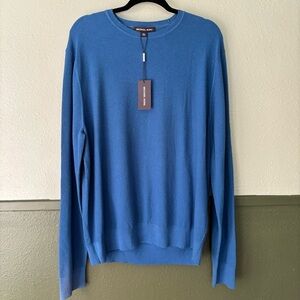 Michael Kors NWT Long Sleeve Crew Neck Ocean Blue Men’s Lightweight Sweater XXL
